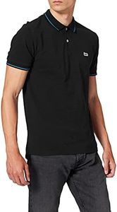 Lee Hombre Pique Polo Camiseta, Black 01, M