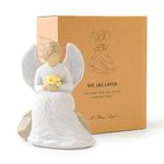 NANAOUS Angel Figurine, Guardian Angel Statue, Praying Angel Figurines for Women, Resin Angels Decorative Hand Painted Collectible Sculpture, Angel Ornaments Remembrance Condolence Gifts