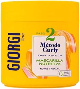 GIORGI Line - Mascarilla Nutritiva, Método Curly, Rizos Espectaculares, 0% Alcohol, 0% Siliconas, 0% Sulfatos, Con Proteínas Vegetales y Aguacate - 350 ml