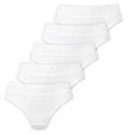 MARILYN Poupée Infinity Brazilian Cotton Panties with Lace Belt White - L - Pack of 3