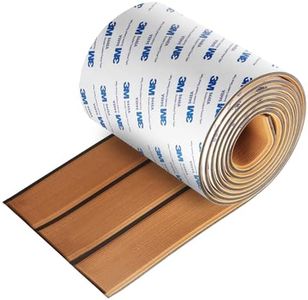 HXBYX EVA Foam Boat Flooring with 3M Self-Adhesive Backing DIY Boats Decking Marine Sheet Faux Teak Material,Non-Slip Cooler Pads for Kayak Yacht SwimPool RV 95"x44"/31"/16"/6.7"/2.4",47.5"x16"