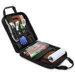 HODRANT Travel Camp Utensil Organizer Bag, with Hanging Straps & Towel Paper Holder, Camp Kitchen Case for Cooking Utensil Set, Kitchen Accessories Storage Bag for Outdoor Camping & Hiking, Bag Only