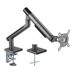 ARTIKEL Single Monitor Desk Mount | Adjustable Heavy Duty Monitor Arm | VESA Mount with C Clamp & Grommet Mounting Base | Computer Monitor Stand for Screen up to 32 inch | Table Mounted | Space Grey