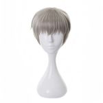 Aadesso Inumaki Toge Short Straight Grey Cosplay Wig Anime JJK Wig Synthetic Hair With Wig Cap