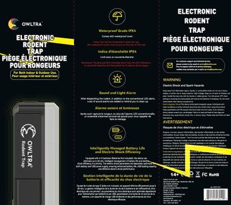 OWLTRA Outdoor Electric Rodent Trap – Weatherproof Pest Control