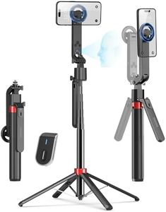 PlusAcc 184cm Auto Face Tracking Stativ – Magnetischer Selfie Stick für iPhone, 360° Drehung Halter mit Fernbedienung, kompatibel mit Magsafe/Smartphone für Videoaufnahmen, Vlogging, TikTok