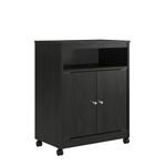 Ameriwood Home Landry Microwave Cart, Black Oak