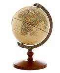 5 inch Tiny Brown Vintage World Globe Antique Decorative Desktop Globe Rotating Earth Geography Globe Wooden Base Educational Side Table Globe