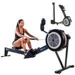 Xterra Fitness ERG780 Air Rowing Machine, Adjustable Air Resistance Professional Indoor Rower, Ergonomic Comfort Seat, Performance Monitor and Device Holder