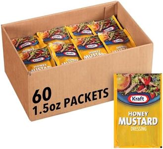 Kraft Honey Mustard Salad Dressing Single Serve Packet (1.5 oz Packets, Pack of 60)