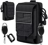 IronSeals Multi-Purpose Tactical Molle Pouch Waist Bag for Mobile Phone Belt Pouch Holster Cover Case for iPhone 15 Pro Max/14 Pro Max/13 Pro Max/12/11 Pro Max