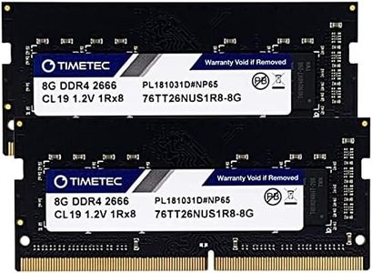 Timetec 16GB Kit (2x8GB) DDR4 2666MHz PC4-21300 Sin ECC Sin búfer 1,2 V CL19 1Rx8 Rango único SODIMM de 260 Pines Actualización del módulo de Memoria RAM para computadora portátil PC portátil