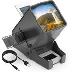 35mm Slide and Film Viewer, 3X Magnification LED Lighted Illuminated Viewing Slide Projector for Old Slides & Positive 35mm Film Negatives, USB Powered/Battery Operation (4AA Batteries Included)