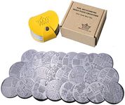 PUEEN Nail Art Stamp Collection Set 24M - Make Your Day - NEWEST Unique Set of 24 Nailart Polish Stamping Manicure Image Plates Accessories Kit (Totaling 144 Images) with BONUS Storage Case-BH000510