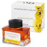 Wordsworth and Black Fountain Pen Ink Bottle (50 ml) Premium Luxury Edition [Yellow] Fountain Pens Bottled Ink; Classic Designed Bottle Smooth Flow 50 ml