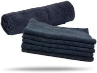 Maxshine 16”x16” (40x40cm) 330GSM Microfiber Car Detailing Towel - Black, Ultra-Soft & Absorbent, Ideal for Car Wash, Polishing, and Detailing - 5 Pack