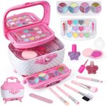 ZWYOIUG Kids Makeup Kit, Educational Kids Makeup Set for Girls with Real Cosmetic Set Toys, Pretend Play Makeup Kit for Girls,Ideal Makeup Toys Gifts for Kids Toddlers Girls 3 4 5 6 7 8 Years Old