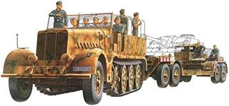 Tamiya 300035246-1:35 WWII Special Operations Vehicle 9 Famo with Low-Bed Trailer