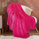 Fleece Pink Throw Blanket for Couch Cozy Soft Throws Lightweight Fall Fuzzy Couch Chairs Sofa Bedroom Living Room 50x70 inch Boys Girls Adults Student