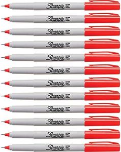 Sharpie 37122Bx Permanent Markers, Sharpie, Ultra-Fine, 12/Bx, Red