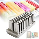 ZXMOTO 20pcs Industrial Stainless Steel Ice Lolly Popsicle Molds Commercial Popsicle Mold Ice Cream Stick Holder 85ml Per Mold