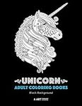 Unicorn Adult Coloring Books: Black