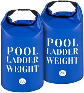 2 Pcs Swimming Pool Ladder Weights- 20L Pool Step Weight Sand Bags- 500D PVC Waterproof Fillable Pool Stair Weight Anchor Bag with Heavy-Duty Handle for Pool Steps