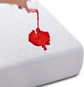 Twin Size Waterproof Mattress Protector, Premium Bamboo Mattress Pad Fitted 8"-21" Deep Pocket, Ultra Soft Breathable, Cooling, Noiseless 100% Waterproof Mattress Cover Washable