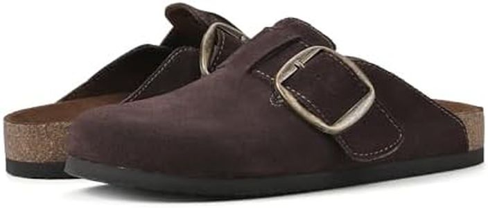 WHITE MOUNTAIN Women's Shoes Big Easy Clog Footbed, Brown/Suede, 8