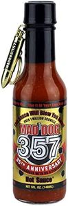 Mad Dog 357 Gold Edition Hot Sauce, Over 1 Million Scoville, Carolina Reaper, Scorpion & Ghost Peppers, Enhanced with No. 9 Plutonium Pepper Extract, 5 oz.