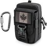 WYNEX Tactical Compass Phone Pouch, Large Molle Smartphone Holster Case Double Capacity Small Utility EDC Pouch with Compass Buckle and Carabiner