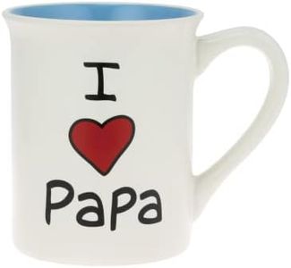 Enesco Our Name is Mud I Heart Papa Grandfather Coffee Mug, 16 Ounce, Multicolor