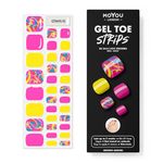 MOYOU LONDON Semi Cured Gel Nail Strips, 32 Pc. Gel Wraps for Nails, Easy Apply & Remove for Salon-Quality Pedicure, Works with Any Nail Lamps - Messing Around