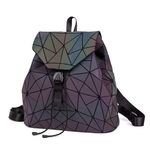 Geekmonkey Luminous Reflective Geometric Pattern Backpack - Color Changing , Multicolour