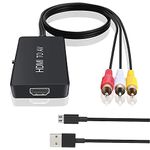 HDMI to RCA, HDMI to Older TV Adapter Compatible for Fire Stick, Roku, Apple TV, Xiaomi Mi Box, Android TV Box, DVD, Blu-ray Player ect.（HDMI to RCA Converter）