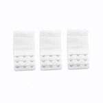 Yesmin Pack of 3 Bra Strap Extenders Extensions Elastic Extender Set 3 Hooks (White)