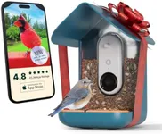 BIRD BUDDY® PRO Smart Bird Feeder with Camera - AI Bird Species Identification, 5MP Photos, 2K Ultra Video Live Stream Camera, HDR, Slow-Motion Video, 2.6in Focus, Blue