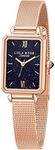 Lola Rose Women's Blue Sandstone Watch with Rose Gold Tone Milanese Steel Band