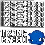 KANAZAY 110PCS Helmet Numbers Self Adhesive Sports Number Football Helmet Stickers, Waterproof Hockey Decals Accessories for Baseball, Batting - 1.5 Inch