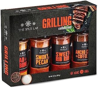 The Spice Lab BBQ Barbecue Spices and Seasonings Set - Ultimate Grilling Accessories Set - Gift Kit for Barbecues, Grilling, and Smoking - Great Gift for Men or Gift for Dad Made in the USA