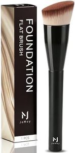 JoMay Foundation Brush for Liquid Makeup, Flat Top Kabuki Professional Make up Brushes for Blending, Cream, Powder,Blush Buffing Stippling Face Makeup Tools, Black