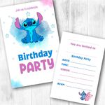 Childrens Stich Party Invitations & Envelopes Birthday Invites (WRITE ON) (Pack of 20)