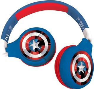 AVENGERS - Cuffie Bluetooth 2 in 1 - Cuffie cablate comode e pieghevoli per bambini con limitazione del suono - LEXIBOOK