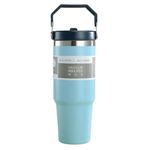 GRACIOUS MART 890 ml Stainless Steel Vacuum Insulated Tumbler Leak Resistant and Durable Bottle Included Reusable Straw and Airtight Lid for Gym, Travel, Indoor, Outdoor Use (Sky Blue)