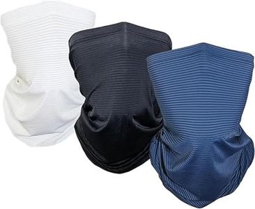 3 Pack Sports Neck Gaiter, Women Men Summer Cooling Face Mask Scarf Running Headband Bandana Non-Slip Stretchy Balaclava Headwear, for Cycling Running Yoga Fitness