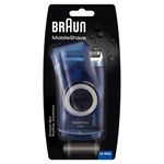 Braun PocketGo Mobile Shave Electric Travel Shaver, Electric Razor for Men For On The Go, Fully Washable, Portable Shaver With Travel Lock, M60, Blue