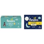 Pampers Baby Dry Diapers Size 4 92 Count + Pampers Swaddlers Overnights Diapers Size 4, 58 Count