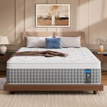 BedStory Double Mattress 14 Inch, Full Size Medium Firm Hybrid Mattress with Pocket Coils, Luxury Mattresses in a Box for Lumbar Support ＆ Pressure Relief, CertiPUR-US Certified, 365-Night Trial