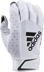 adidas Adizero 9.0 Adult Football Gloves, Small, White/Black - Receivers Gloves with Added Grip