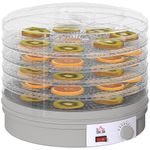 HOMCOM 5 Tier Food Dehydrator, 245W Food Dryer Machine with Adjustable Temperature Control for Drying Fruit, Meat, Vegetable, Jerky and Pet Treat, Grey